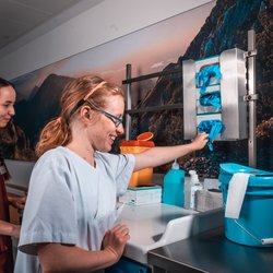 Medizinisches Personal in den Vorbereitungen